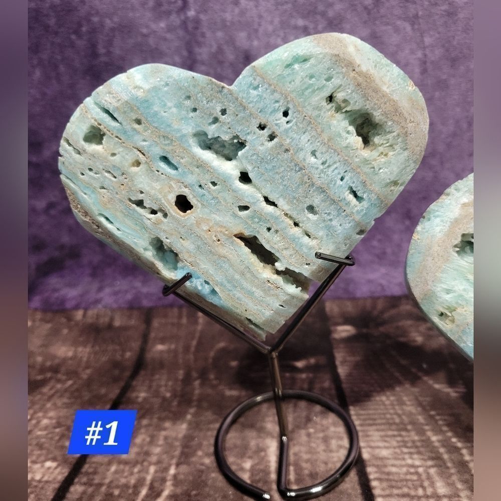 ‎Hemimorphite Heart - Picture 3 of 8